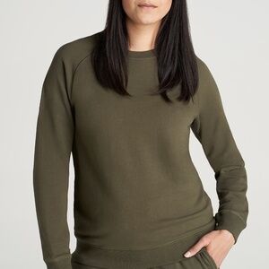 American Tall Wearever French Terry Women's Tall Crewneck Sweatshirt in Fern Gre